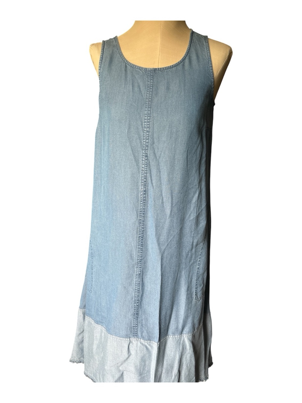 J. Jill Chambray Sleeveless Maxi Dress in Light Blue